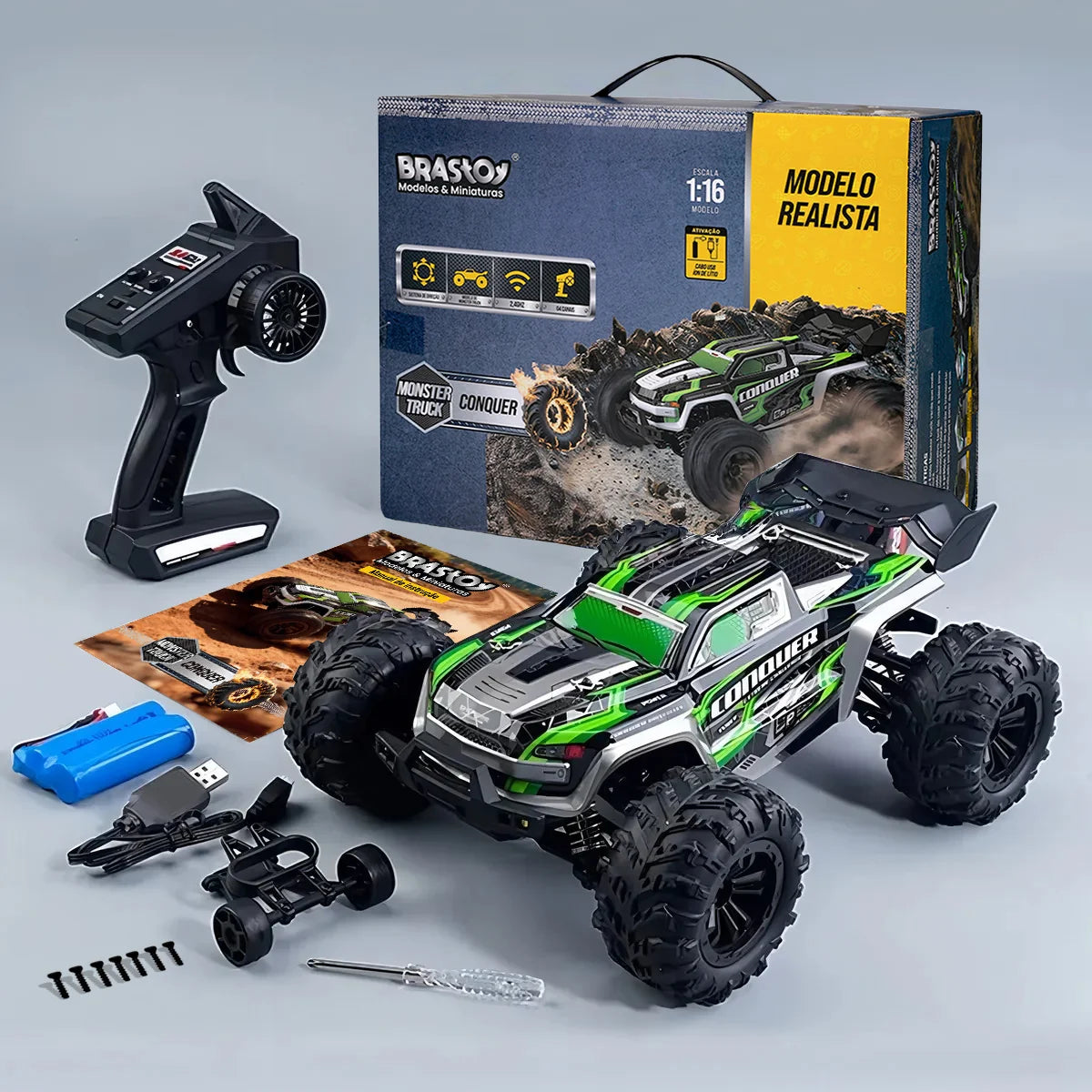 Buggy De Controle Remoto Brinquedo Carrinho de Alta Velocidade 50km 4x4 Veiculo Carro Dirigibilidade Perfeita