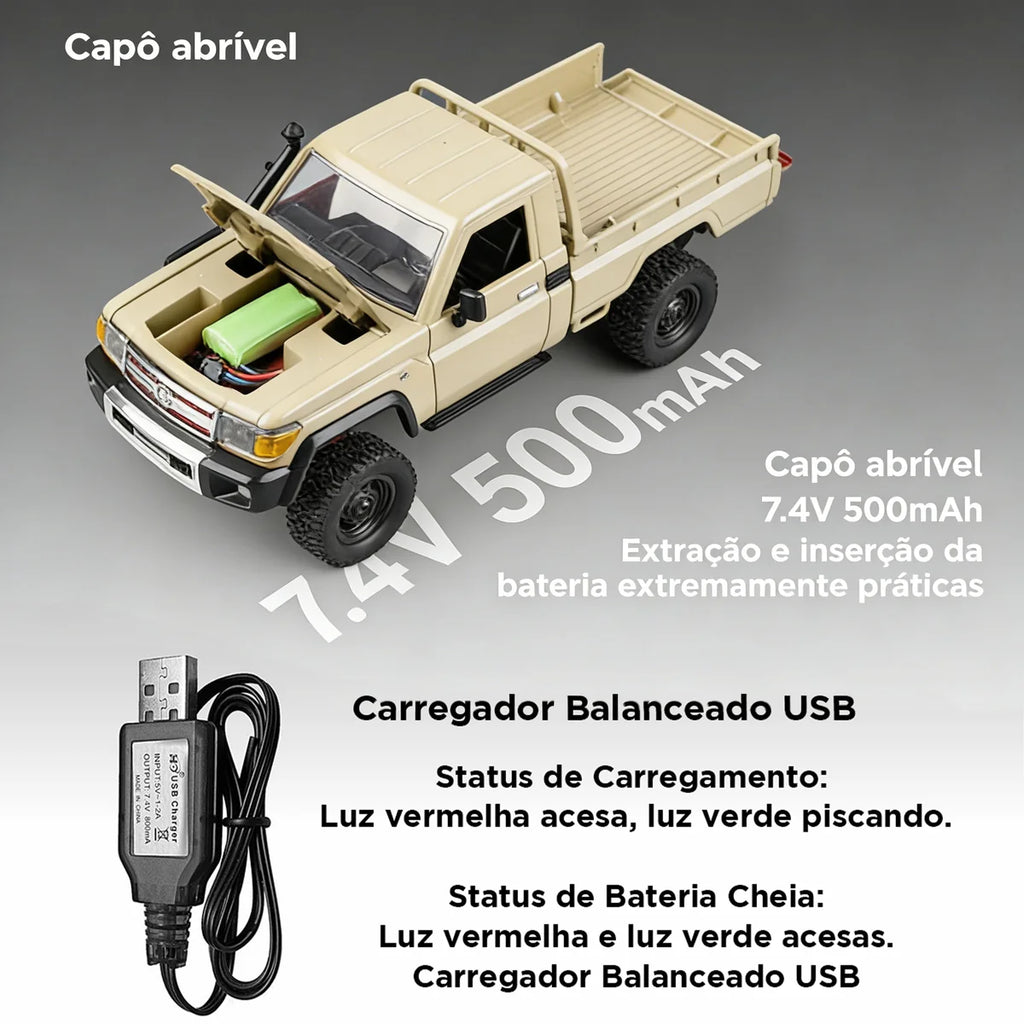 Carrinho Controle Remoto Carro Picape Monster Car Off Road Brastoy