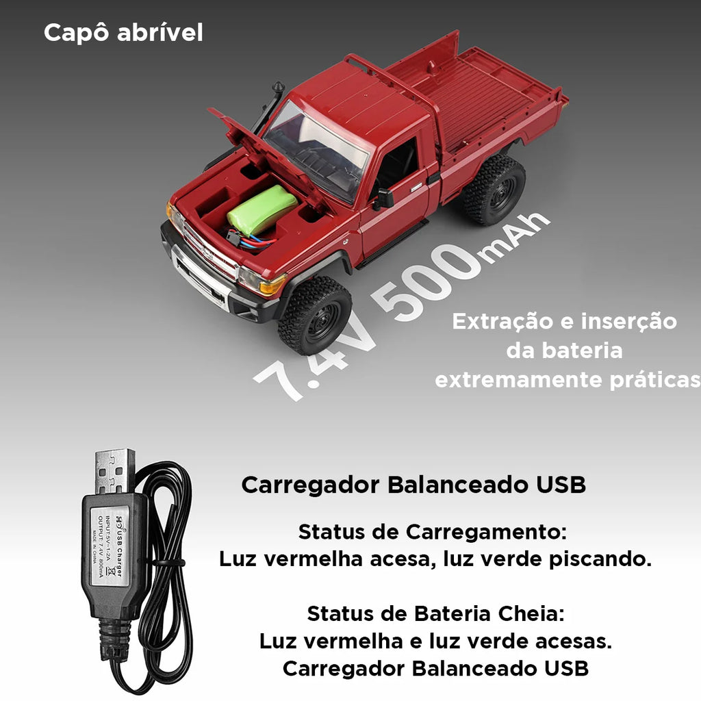 Carrinho Controle Remoto Carro Picape Monster Car Off Road Brastoy