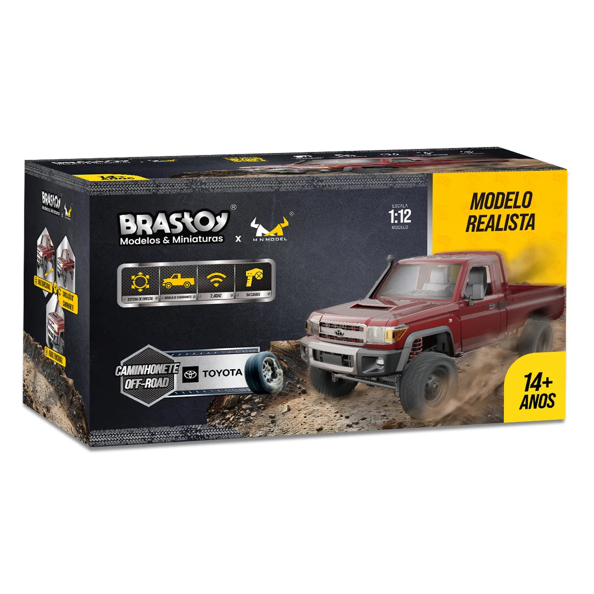Carrinho Controle Remoto Carro Picape Monster Car Off Road Brastoy
