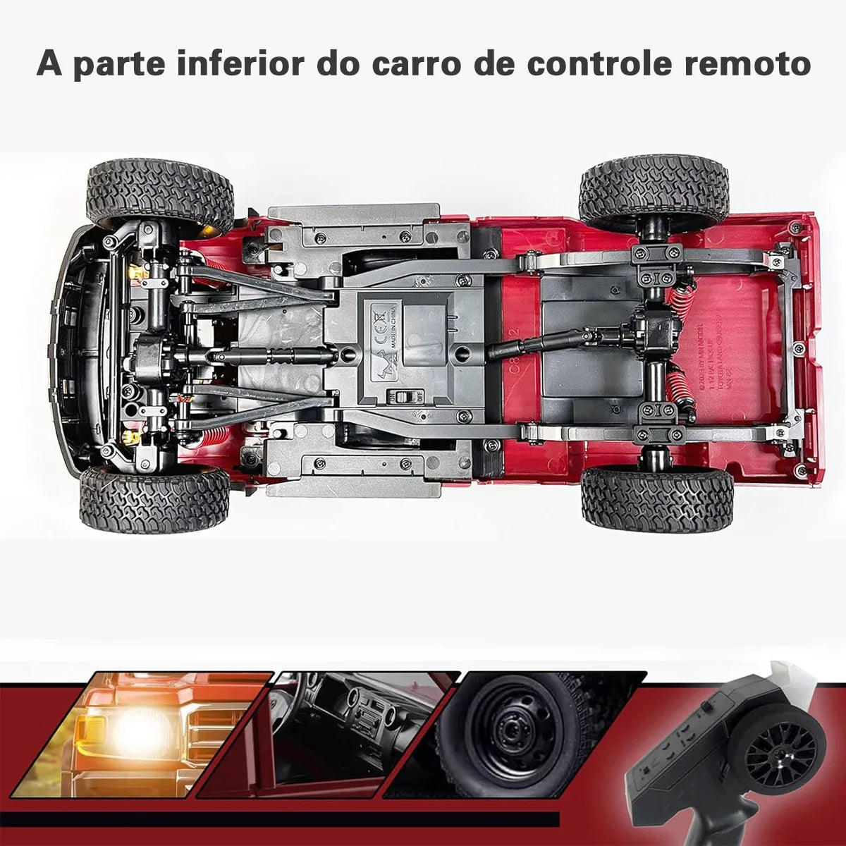 Carrinho Controle Remoto Carro Picape Monster Car Off Road Brastoy