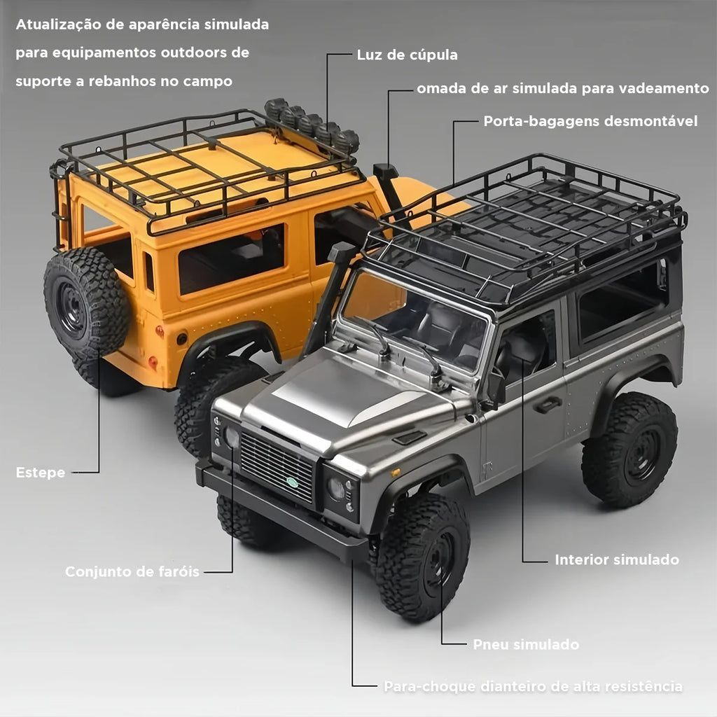 Carro Controle Remoto 4x4 Land Rover Offroad Recarregáve Rc Brastoy