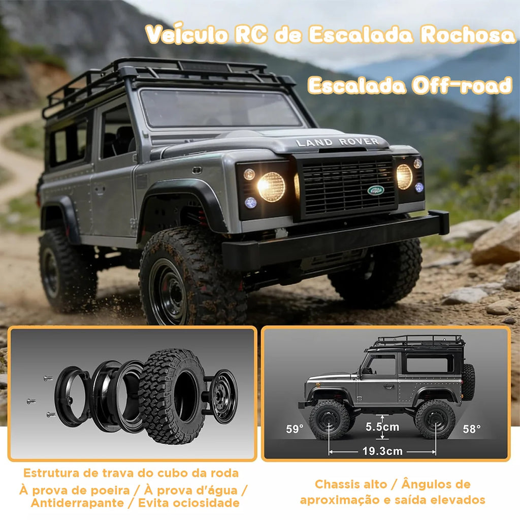 Carro Controle Remoto 4x4 Land Rover Offroad Recarregáve Rc Brastoy