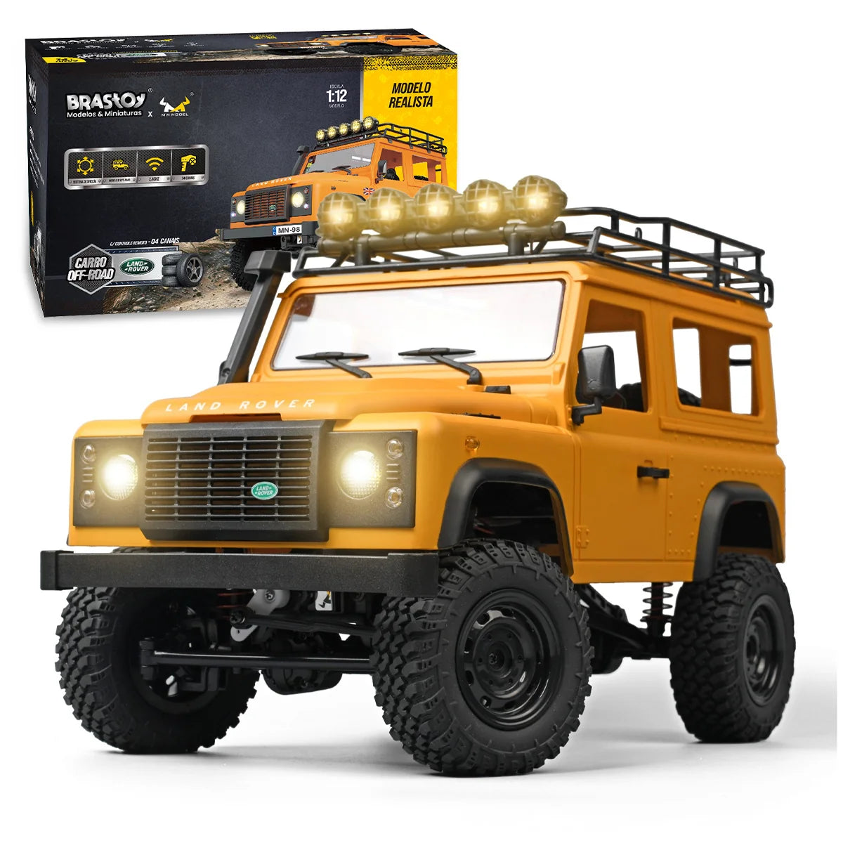 Carro Controle Remoto 4x4 Land Rover Offroad Recarregáve Rc Brastoy