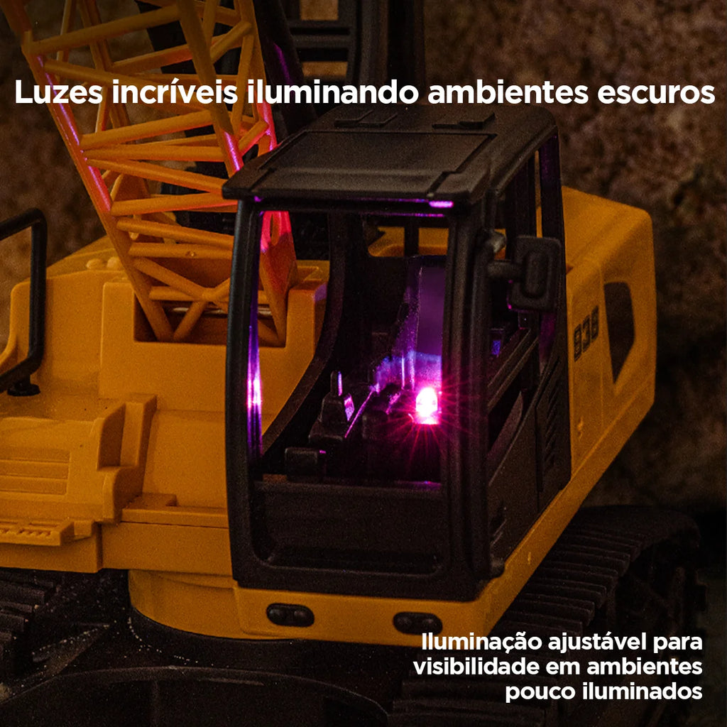 Brinquedo de Caminhão de Construção Guindaste com Controle Remoto para Crianças BRASTOY