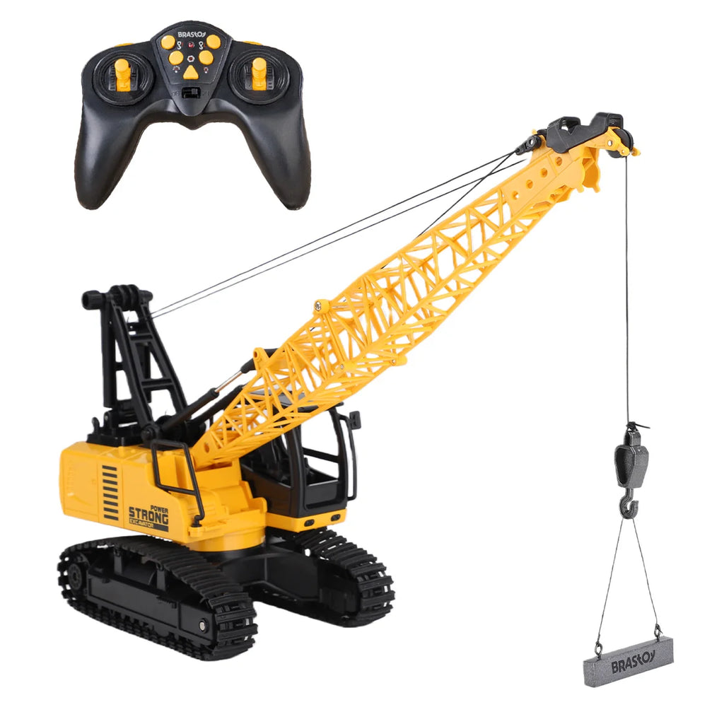 Brinquedo de Caminhão de Construção Guindaste com Controle Remoto para Crianças BRASTOY