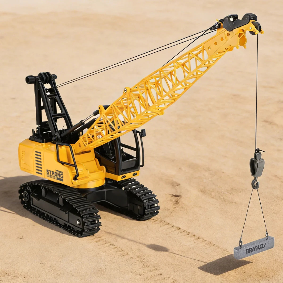 Brinquedo de Caminhão de Construção Guindaste com Controle Remoto para Crianças BRASTOY