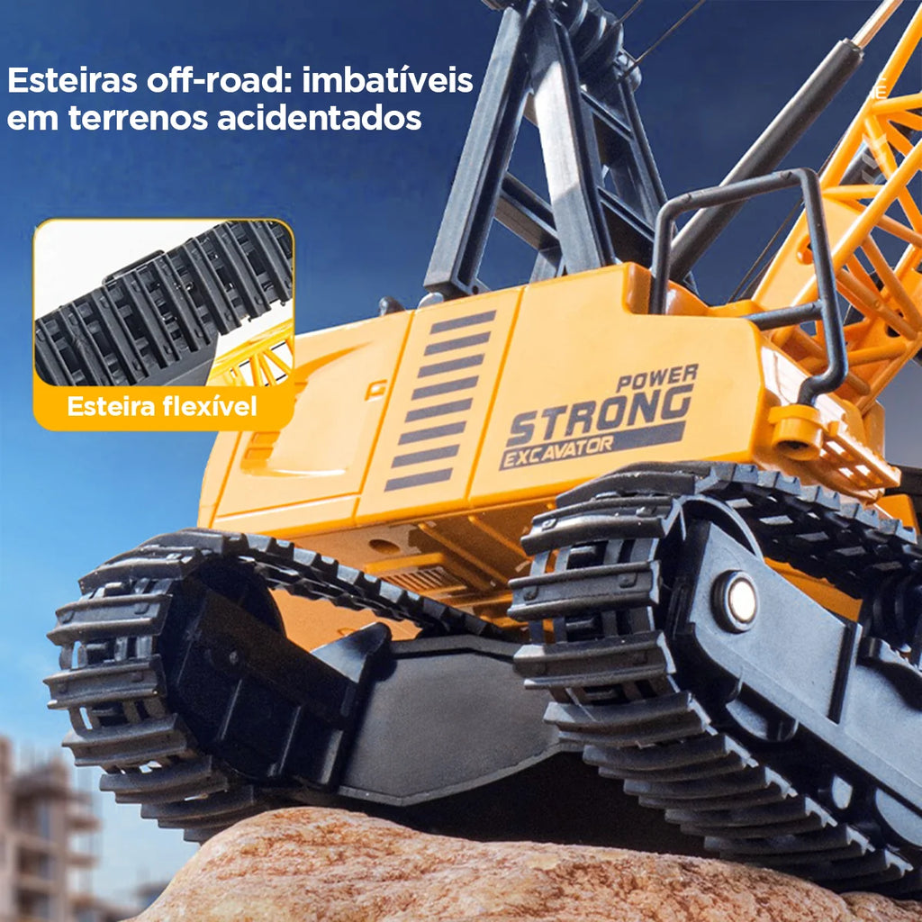 Brinquedo de Caminhão de Construção Guindaste com Controle Remoto para Crianças BRASTOY