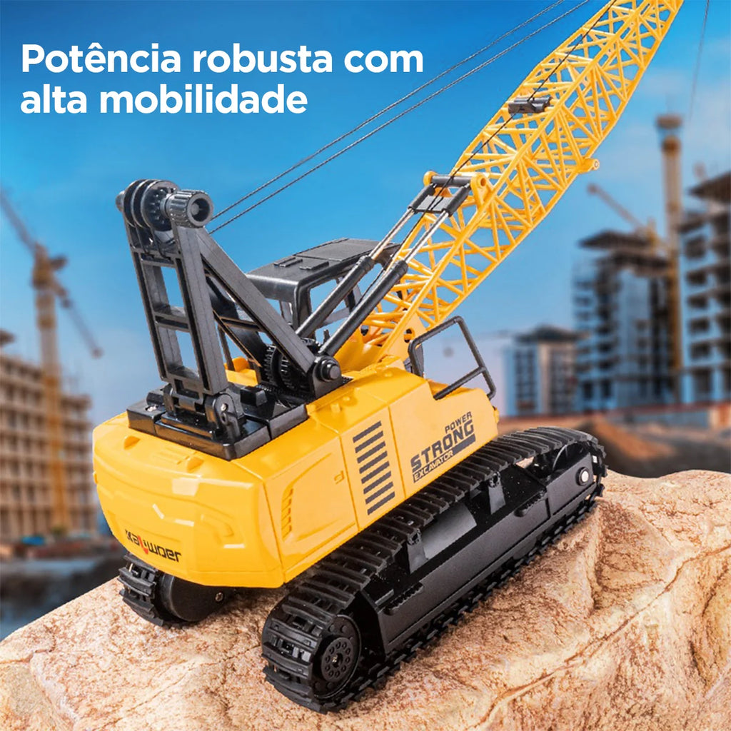 Brinquedo de Caminhão de Construção Guindaste com Controle Remoto para Crianças BRASTOY