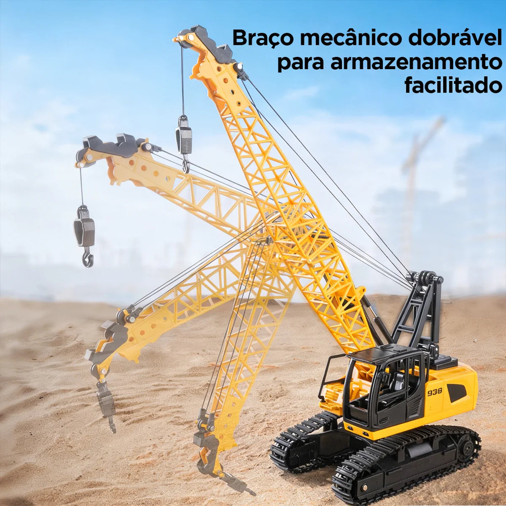 Brinquedo de Caminhão de Construção Guindaste com Controle Remoto para Crianças BRASTOY