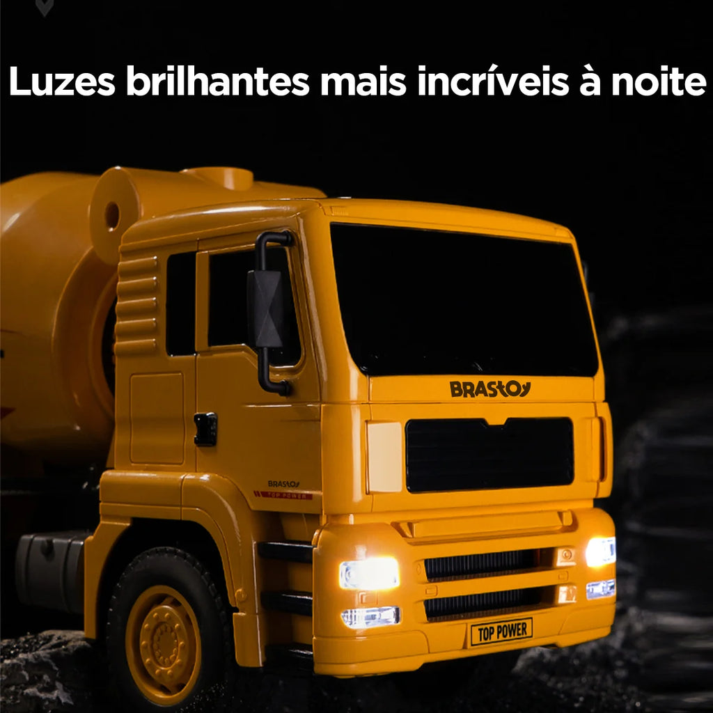 Caminhão Betoneira Controle Remoto Recarregável Brastoy Brinquedo Infantil
