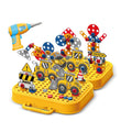 Brinquedo Educativo Kit Ferramentas Infantil Parafusadeira Brastoy Amarelo 225 Peças