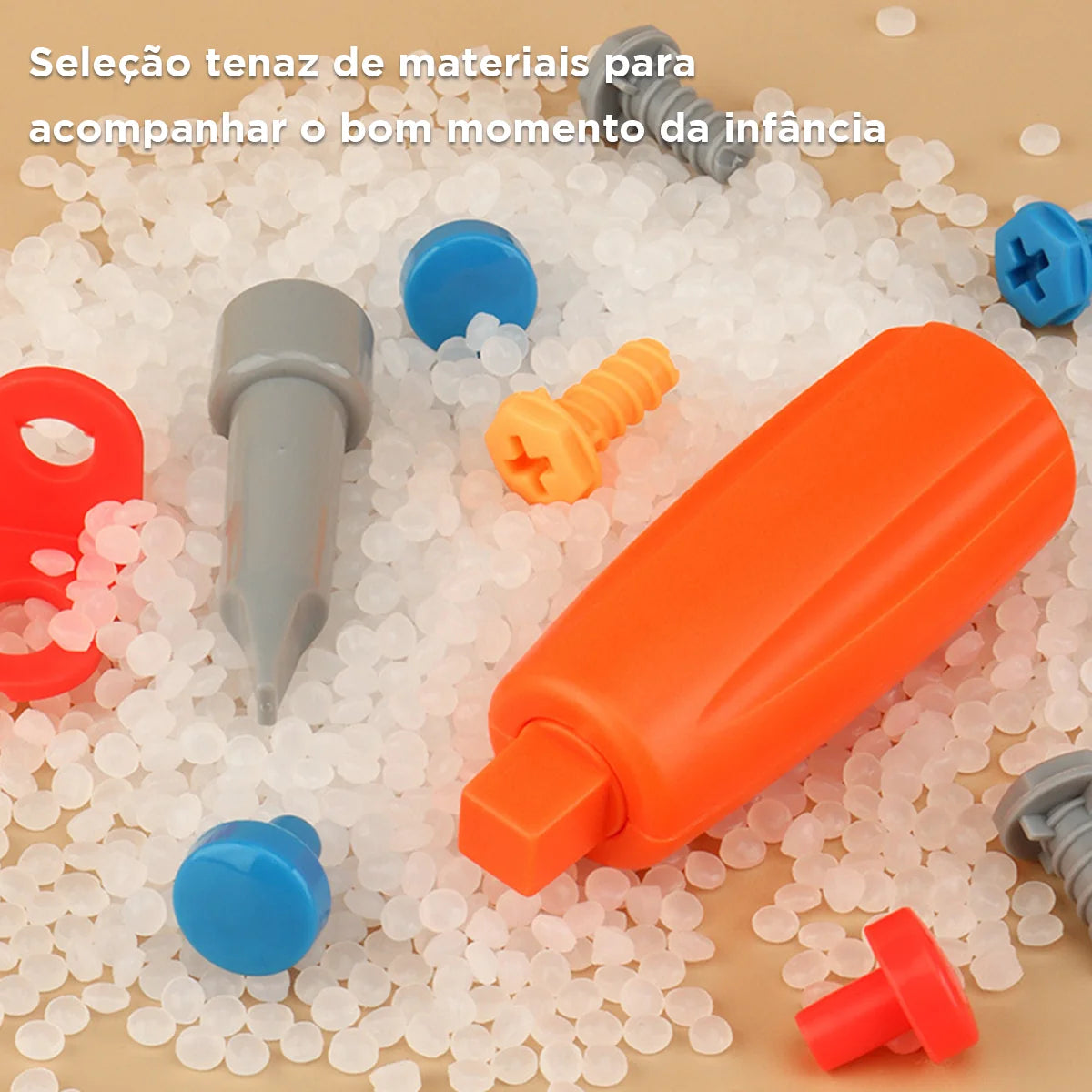 Brinquedo Educativo Kit Ferramentas Infantil Parafusadeira Brastoy Rosa 228 Peças